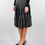Gonna Nero-Burro in maglia bicolore GK31S62E2 685 ELISABETTA FRANCHI 
