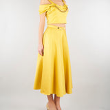 Gonna Sun in duchesse con logo gioiello GO15661E2 EV4 ELISABETTA FRANCHI 