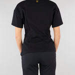T-shirt Nero con bottoni gold MA00461E2 110 ELISABETTA FRANCHI 