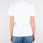 T-shirt Gesso con ricamo logo MA01761E2 270 ELISABETTA FRANCHI 