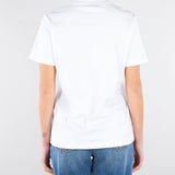 T-shirt Gesso con ricamo logo MA01761E2 270 ELISABETTA FRANCHI 