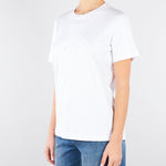 T-shirt Gesso con ricamo logo MA01761E2 270 ELISABETTA FRANCHI 