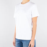 T-shirt Gesso con ricamo logo MA01761E2 270 ELISABETTA FRANCHI 
