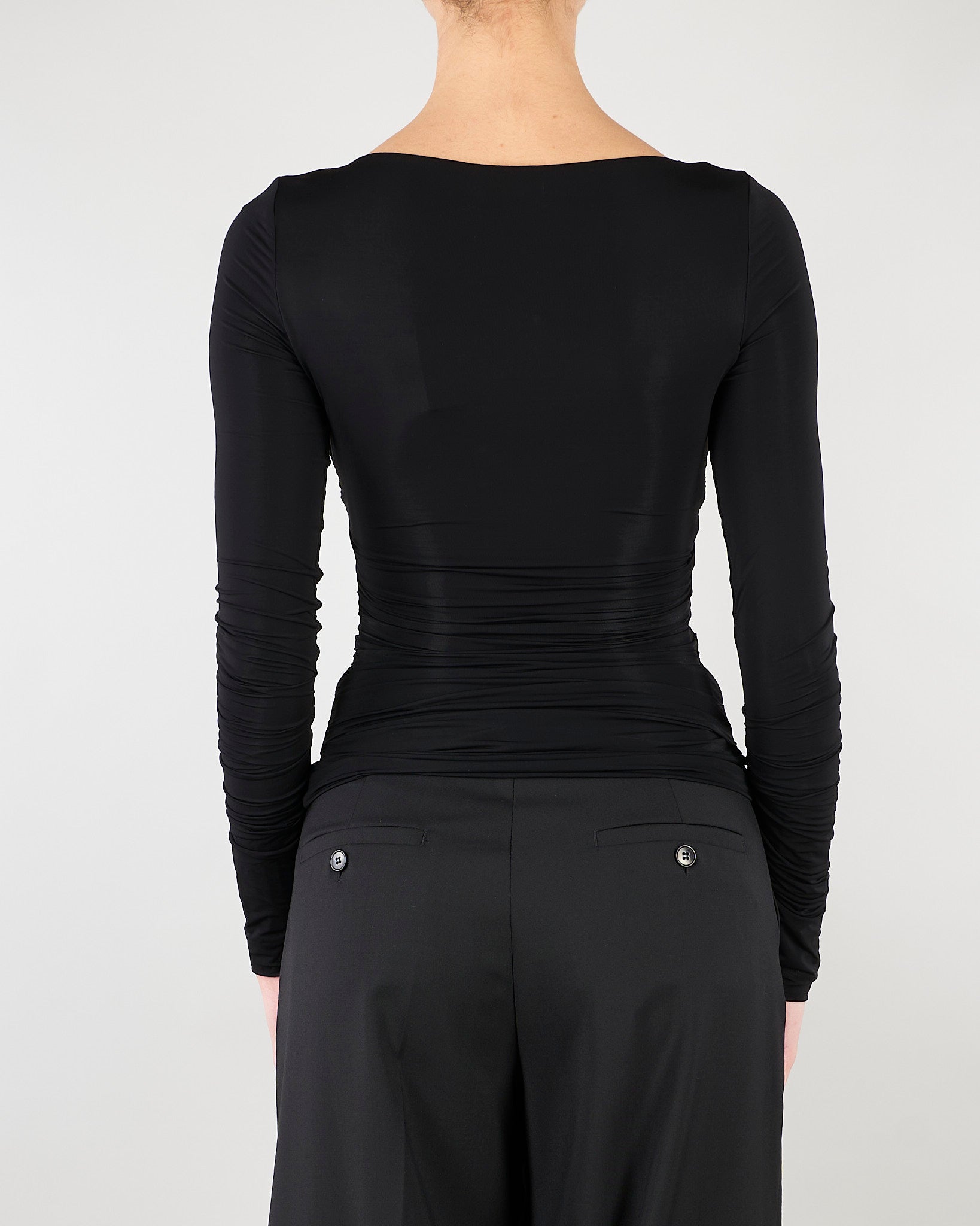 Maglia Nero in jersey con dettaglio gioiello MD02962E2 110 ELISABETTA FRANCHI 