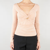 Maglia Nude in jersey con dettaglio gioiello MD02962E2 EA1 ELISABETTA FRANCHI 