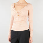 Maglia Nude in jersey con dettaglio gioiello MD02962E2 EA1 ELISABETTA FRANCHI 