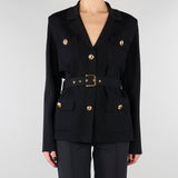Giacca Nero in maglia punto stoffa MK10B62E2 110 ELISABETTA FRANCHI 