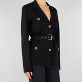 Giacca Nero in maglia punto stoffa MK10B62E2 110 ELISABETTA FRANCHI 