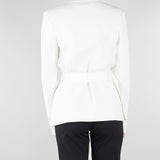 Giacca Avorio in maglia punto stoffa MK10B62E2 360 ELISABETTA FRANCHI 