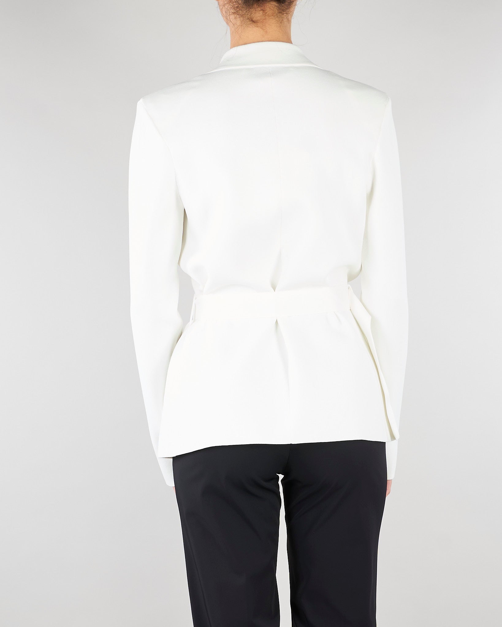 Giacca Avorio in maglia punto stoffa MK10B62E2 360 ELISABETTA FRANCHI 