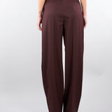 Pantaloni Cacao in fresco lana con placca gioiello PA15761E2 644 ELISABETTA FRANCHI 