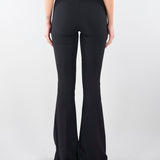 Pantaloni Nero-Burro in crêpe leggero con cut-out e spacchi PA15961E2 685 ELISABETTA FRANCHI 