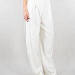 Pantaloni Avorio in crêpe leggero con logo charm PA16761E2 360 ELISABETTA FRANCHI 