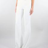Pantaloni Avorio in doppio crêpe stretch con logo ricamato PA17161E2 360 ELISABETTA FRANCHI 