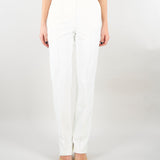 Pantaloni Avorio in tessuto tecnico bielastico con cintura PA17261E2 360 ELISABETTA FRANCHI 