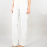 Pantaloni Avorio in tessuto tecnico bielastico con cintura PA17261E2 360 ELISABETTA FRANCHI 