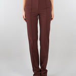Pantaloni Cacao in tessuto tecnico bielastico con cintura PA17261E2 644 ELISABETTA FRANCHI 
