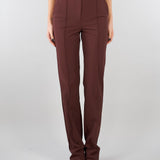 Pantaloni Cacao in tessuto tecnico bielastico con cintura PA17261E2 644 ELISABETTA FRANCHI 