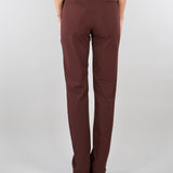 Pantaloni Cacao in tessuto tecnico bielastico con cintura PA17261E2 644 ELISABETTA FRANCHI 