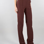Pantaloni Cacao in tessuto tecnico bielastico con cintura PA17261E2 644 ELISABETTA FRANCHI 