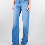 Jeans a palazzo con dettaglio logo PJ21I61E2 192 ELISABETTA FRANCHI 