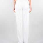 Jeans dritto Avorio in bull di cotone con accessori gold PJ25D61E2 360 ELISABETTA FRANCHI 