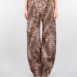 Jeans Cacao in drill con stampa alligatore PJ31D61E2 644 ELISABETTA FRANCHI 