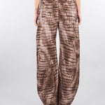 Jeans Cacao in drill con stampa alligatore PJ31D61E2 644 ELISABETTA FRANCHI 