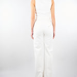 Tuta Avorio in denim con dettaglio logo TJ45N61E2 360 ELISABETTA FRANCHI 