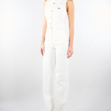 Tuta Avorio in denim con dettaglio logo TJ45N61E2 360 ELISABETTA FRANCHI 