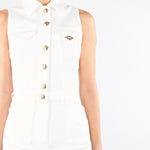 Tuta Avorio in denim con dettaglio logo TJ45N61E2 360 ELISABETTA FRANCHI 