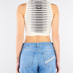 Top Burro-Nero in maglia a righe dégradé TK70S61E2 E84 ELISABETTA FRANCHI 