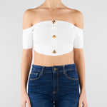 Top in maglia Avorio TK86B62E2 360 ELISABETTA FRANCHI 