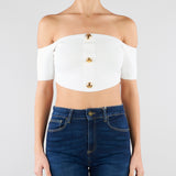 Top in maglia Avorio TK86B62E2 360 ELISABETTA FRANCHI 