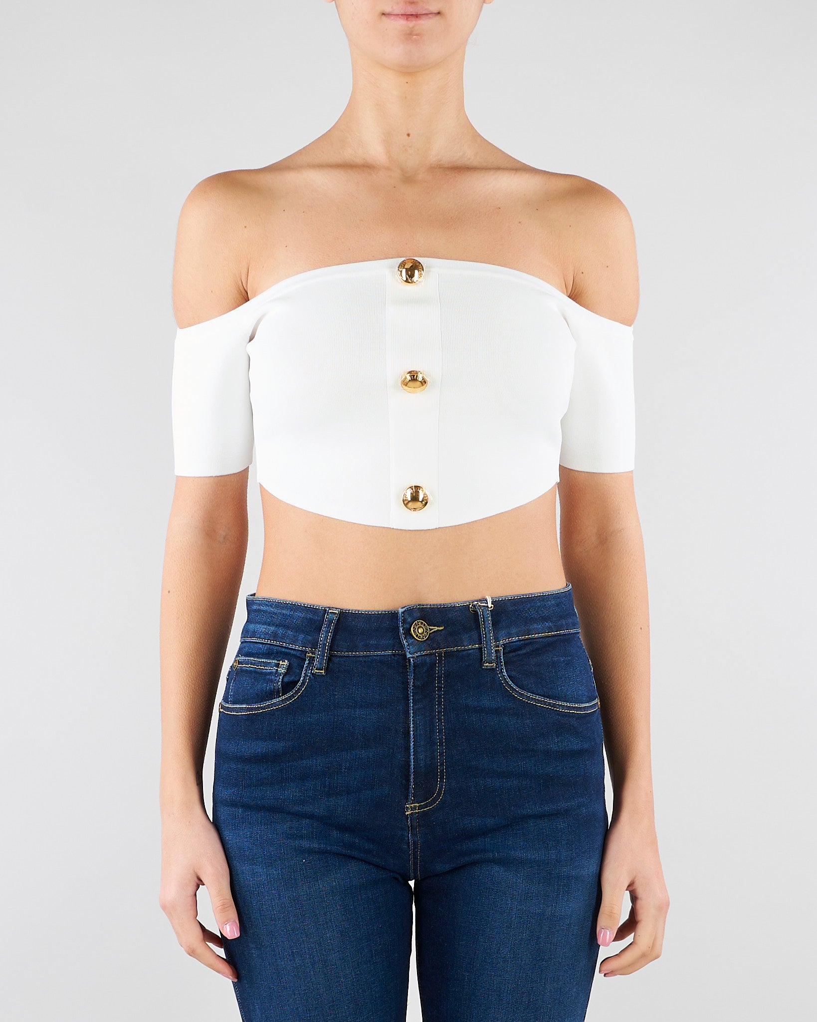 Top in maglia Avorio TK86B62E2 360 ELISABETTA FRANCHI 