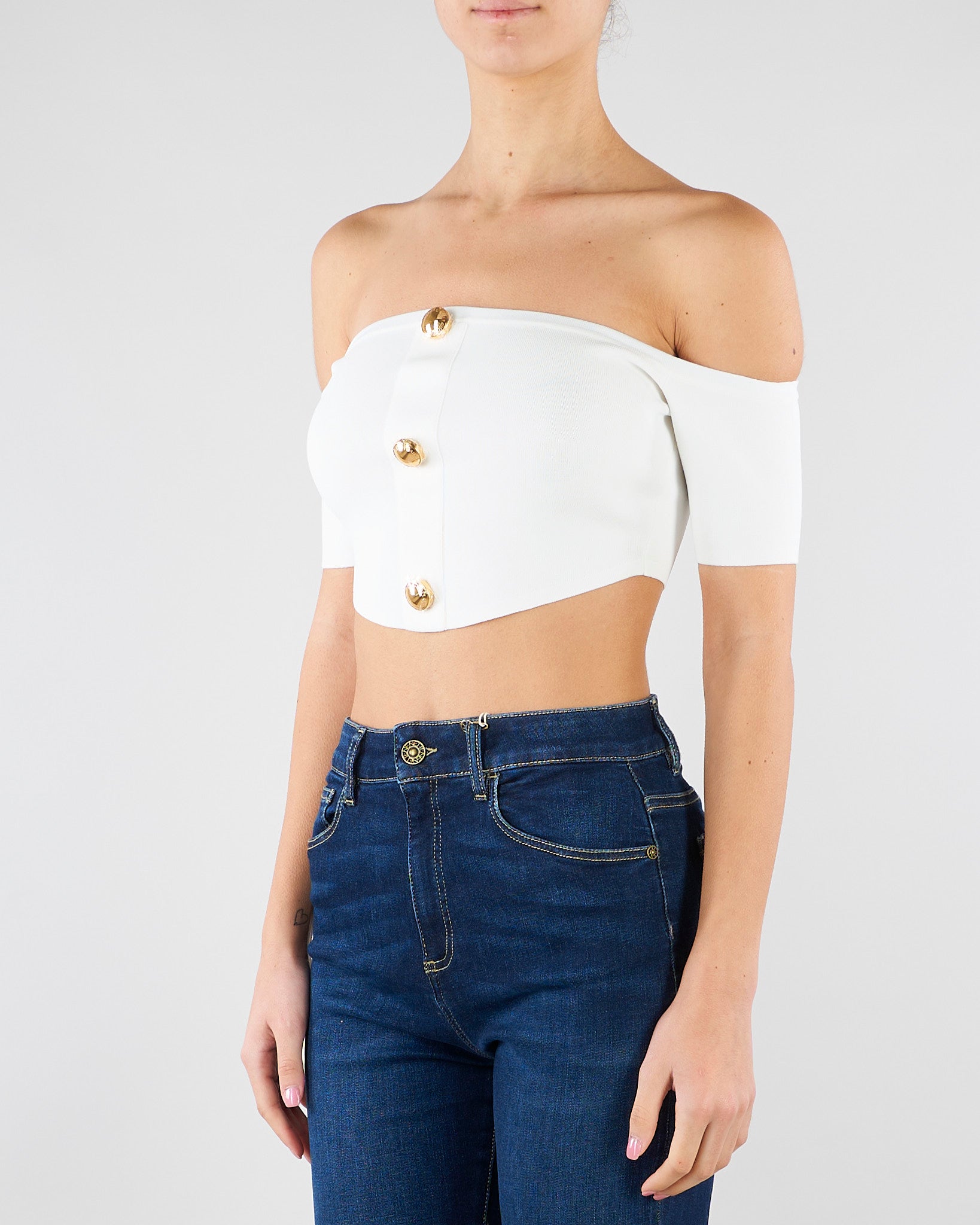 Top in maglia Avorio TK86B62E2 360 ELISABETTA FRANCHI 