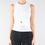 Top Avorio in jersey con dettaglio gioiello TO03761E2 360 ELISABETTA FRANCHI 