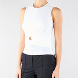 Top Avorio in jersey con dettaglio gioiello TO03761E2 360 ELISABETTA FRANCHI 
