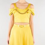 Top Sun in cotone stretch con collana TO04861E2 EV4 ELISABETTA FRANCHI 