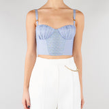 Top Oxford in taffettà di nylon a righe TO05362E2 019 ELISABETTA FRANCHI 