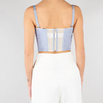 Top Oxford in taffettà di nylon a righe TO05362E2 019 ELISABETTA FRANCHI 