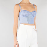 Top Oxford in taffettà di nylon a righe TO05362E2 019 ELISABETTA FRANCHI 