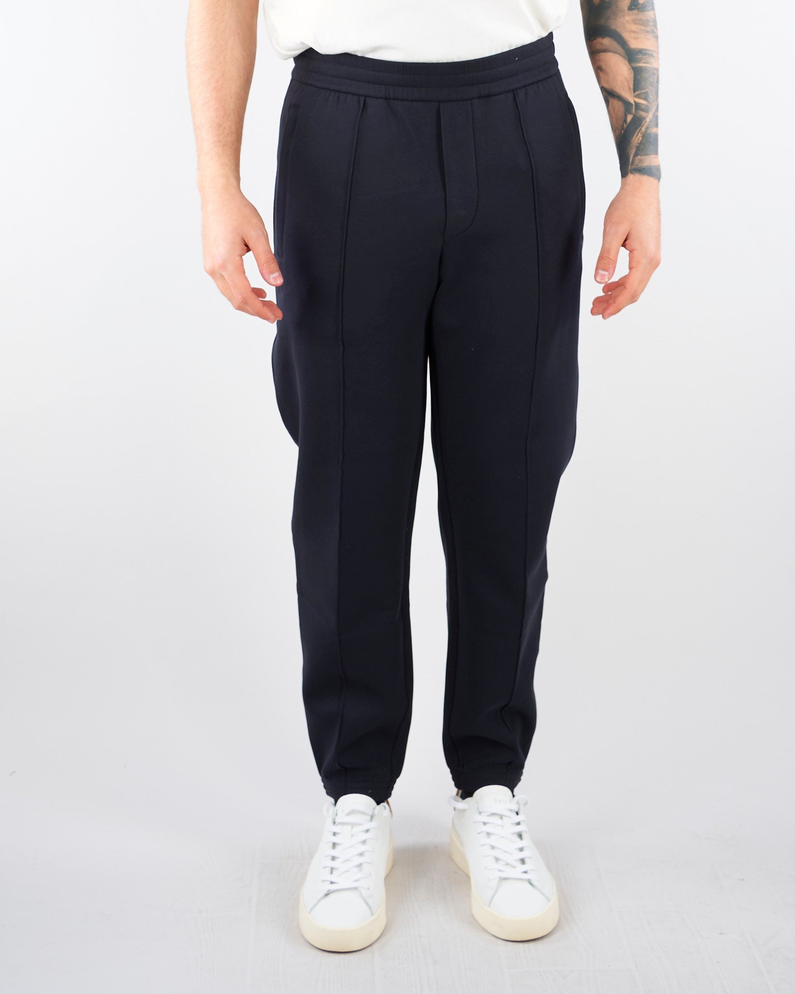 Pantalone Jogger Blu in double jersey con ricamo logo EM004542AF10013 UB118 EMPORIO ARMANI 