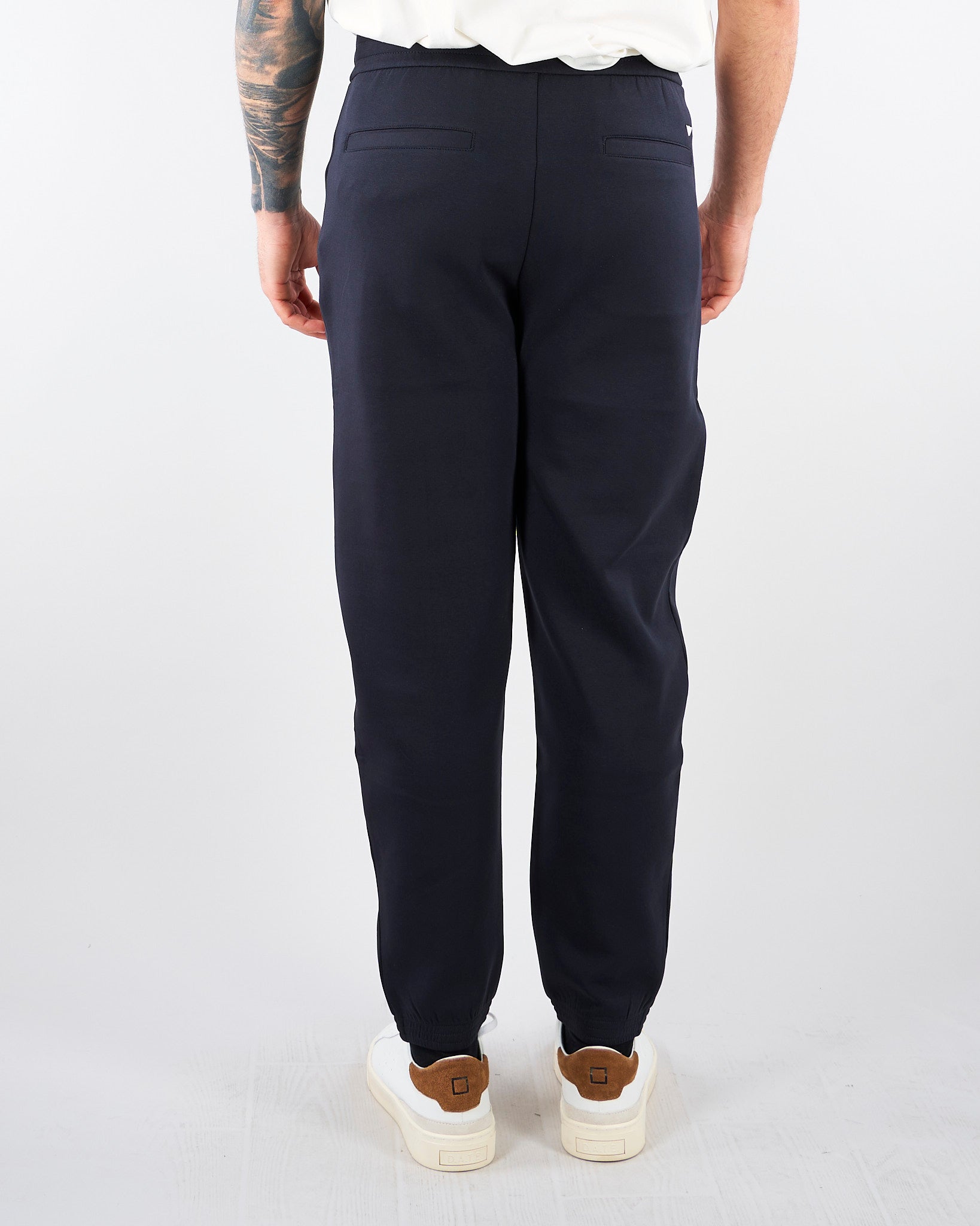 Pantalone Jogger Blu in double jersey con ricamo logo EM004542AF10013 UB118 EMPORIO ARMANI 