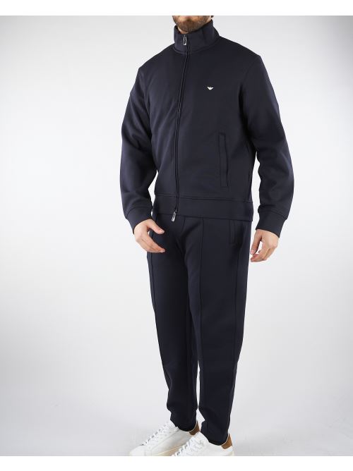 Pantalone Jogger Blu in double jersey con ricamo logo EM004542AF10013 UB118 EMPORIO ARMANI 
