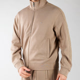 Felpa Beige full zip in double jersey con banda logata EM005222AF10013 U6107 EMPORIO ARMANI 