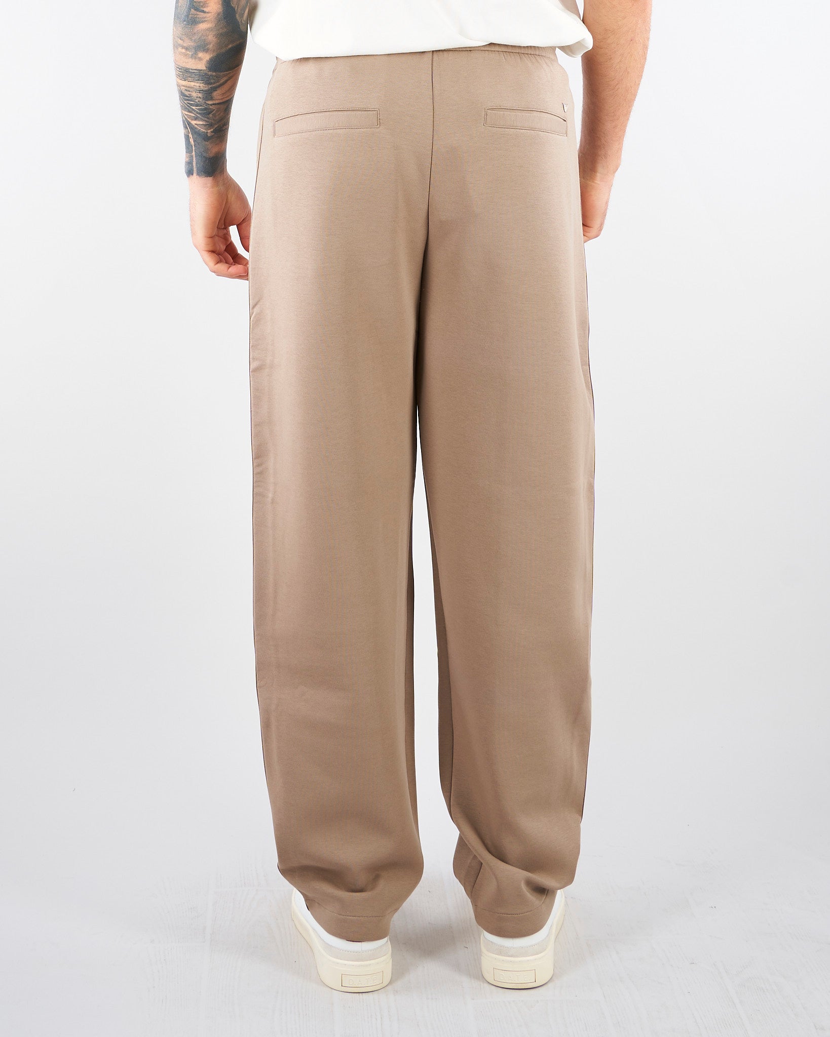 Pantaloni Beige in double jersey con banda logata EM005223AF10013 U6107 EMPORIO ARMANI 