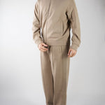 Pantaloni Beige in double jersey con banda logata EM005223AF10013 U6107 EMPORIO ARMANI 