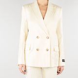 Blazer Vaniglia doppiopetto spinato con ricami D48EI023ER3 MF333 ERMANNO BY ERMANNO SCERVINO 