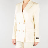 Blazer Vaniglia doppiopetto spinato con ricami D48EI023ER3 MF333 ERMANNO BY ERMANNO SCERVINO 